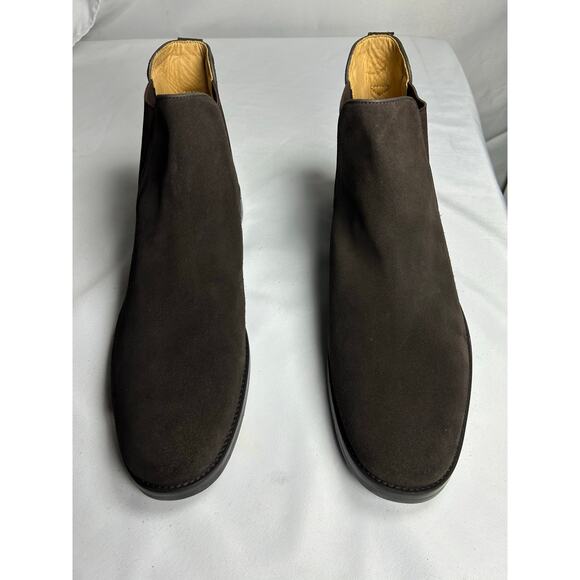 Peter Millar Mens Boots Brown Suede Chelsea Ankle Boots Size 13 MADE IN BRAZIL